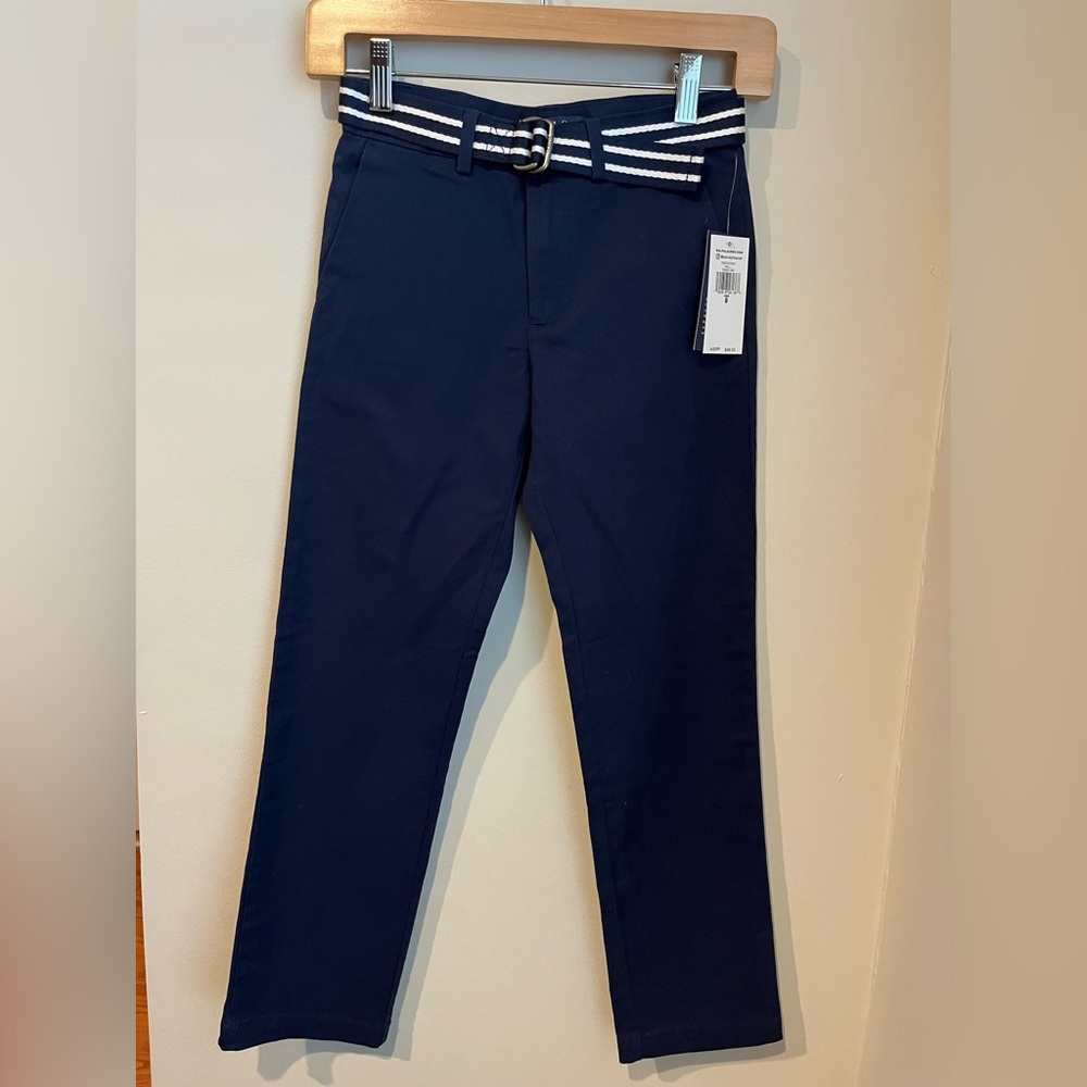 NWT Boys Ralph Lauren Navy Pants with Belt